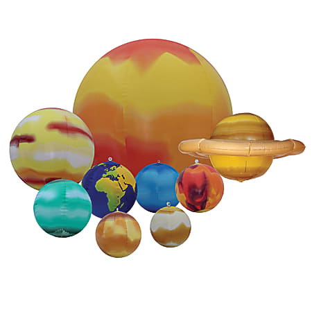 Replogle Inflatable Solar System Set, Multicolor, Set Of 10 Pieces