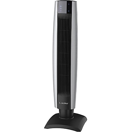 Lasko 2711 Floor Fan - 3 Speed - Oscillating, Timer, Carrying Handle, Quiet, Safety Fuse, Electronic Control Panel, Space Saving, Remote Control Storage - 34" Height x 11.4" Width