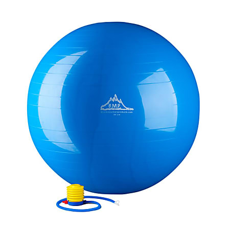 Black Mountain Products 2000 lb Static Strength Stability Ball With Pump, 65cm, Blue