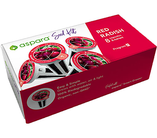 Aspara Red Radish Seed Kit, Kit Of 8 Capsules