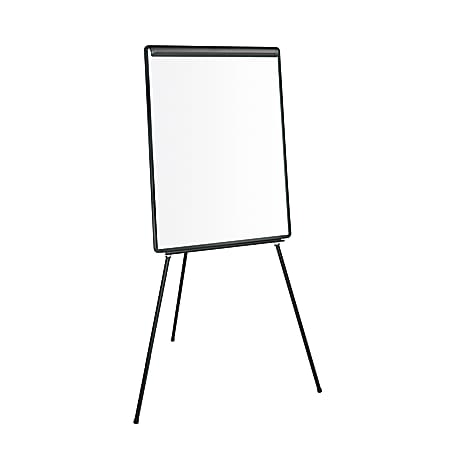 MasterVision® Magnetic Tripod Tabletop/Floor Easel, Steel, Black