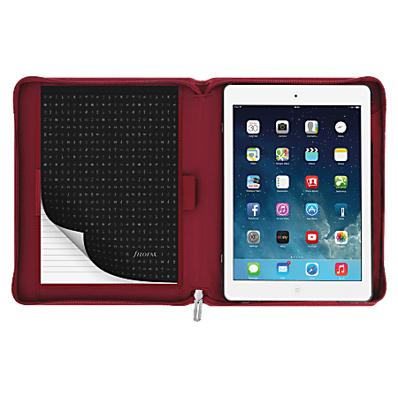 Filofax® Rediform Pennybridge Microfiber Portfolio Tablet Case For Apple® iPad® Air 2, Red