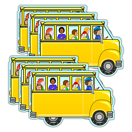 Creative Shapes Etc. Notepads, 5” x 7”, Bus With Kids, Pack Of 6 Notepads