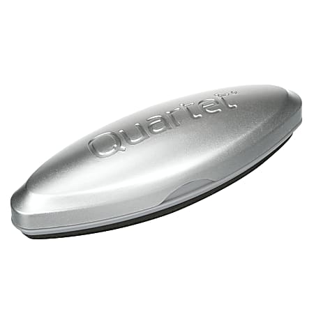 Quartet® Premium Magnetic 3-In-1 Glass Board Eraser, 1 3/8"H x 2"W x 6 1/2"D, Silver