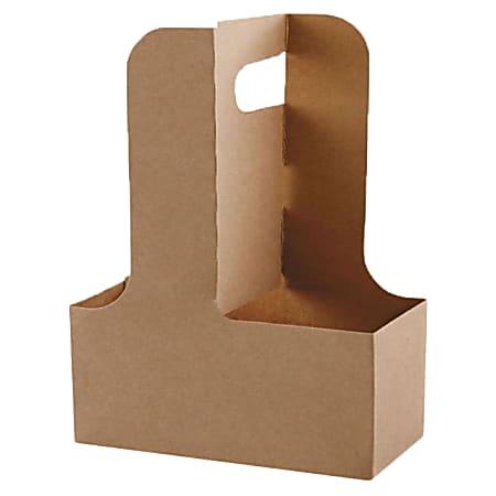 Drink Carriers With Handles, Kraft, Pack Of 250 Carriers