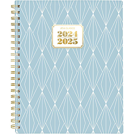 2024-2025 AT-A-GLANCE® BADGE Weekly/Monthly Planner, 8-1/2" x 11", Blue, July 2024 To July 2025, 1710G-905A