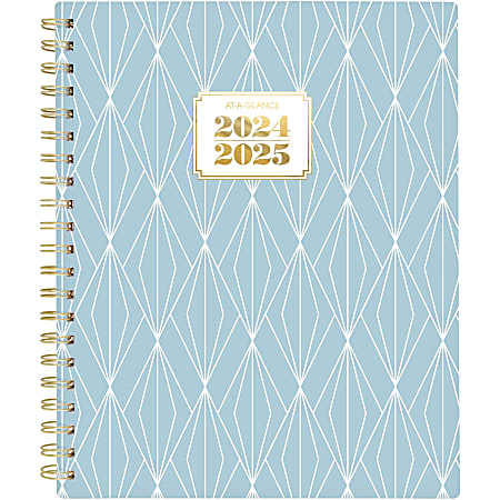 2024-2025 AT-A-GLANCE® BADGE Weekly/Monthly Planner, 8-1/2" x 11", Blue, July 2024 To July 2025, 1710G-905A