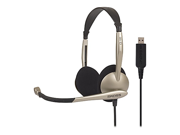 Koss On-Ear Stereophone Headset, Gray, CS100
