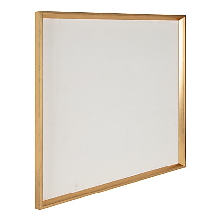 Kate and Laurel Calter Non-Magnetic Framed Linen Fabric Pinboard, 29-1/2" x 29-1/2", Beige, Gold Plastic Frame