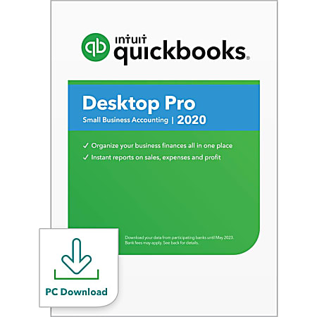 Intuit® QuickBooks® Desktop Pro 2020, 1-User, Windows®, Download
