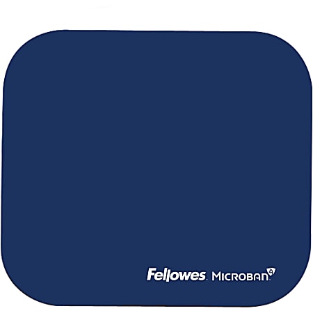 Fellowes® Mouse Pad With Microban®, 8" x 9", Blue, 1 Each
