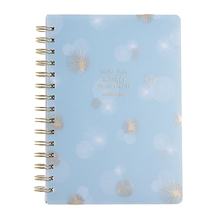 Russell & Hazel 2024 A5 Academic Planner, 5-7/8” x 8-1/4”, Gold Foil Burst