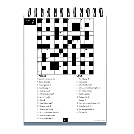 TF Publishing Crossword Puzzle Pad Books, Stay At Home, Set Of 2 Books