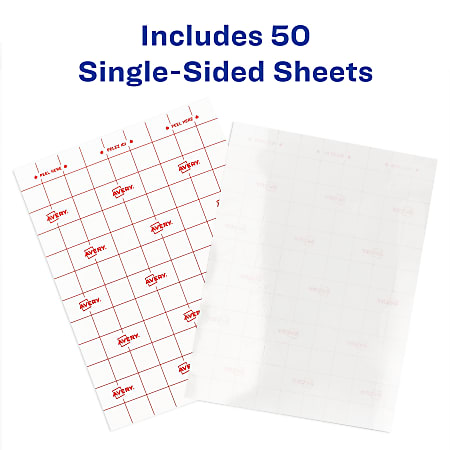 Avery 73601 Self-Adhesive Laminating Sheets, 9 x 12 Inch, Permanent  Adhesive, 50 Clear Laminating Sheets 50 Sheets Regular