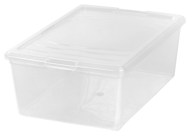 Iris® Quart Snap-Tight Clear Modular Container, Letter Size, Clear