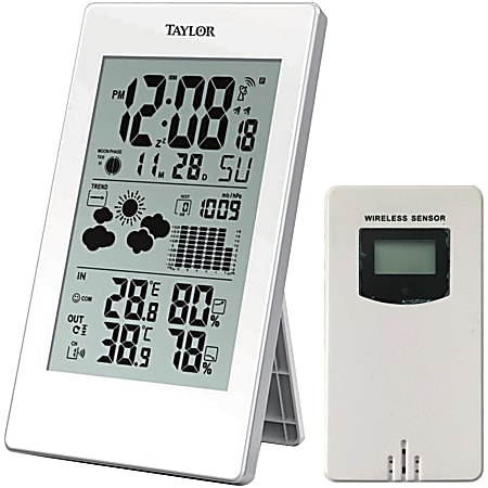 Taylor 1735 Digital Weather Forecaster, 11"H x 8.6"W x 1.5"D
