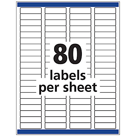 Avery® Removable ID Labels With Sure Feed® Technology, 6467, Rectangle,  1/2