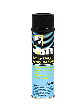 Misty Heavy-Duty Aerosol Adhesive Spray, 12 Oz, Pack Of 12