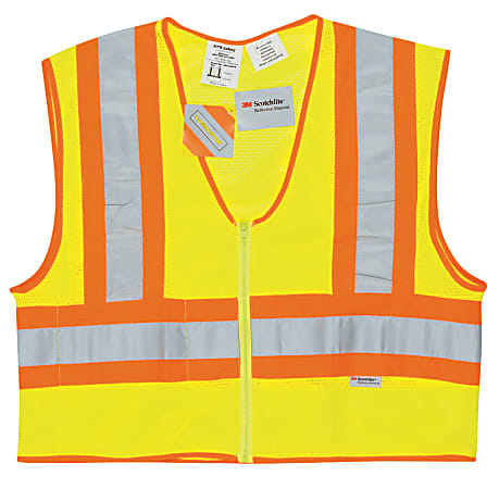 MCR Safety Luminator Class II Flame Resistant Vests, 2X Large, Fluorescent Lime