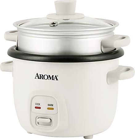 Aroma ARC-302-1NG 4-Cup Rice And Grain Cooker, White