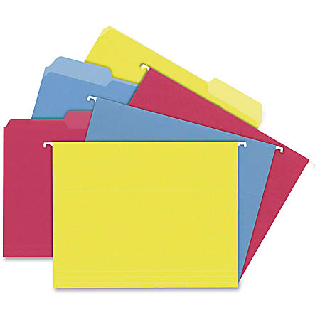 TOPS 1/3 Tab Cut Letter Hanging Folder - 8 1/2" x 11" - 3/4" Expansion - Stock - Assorted - 24 / Box