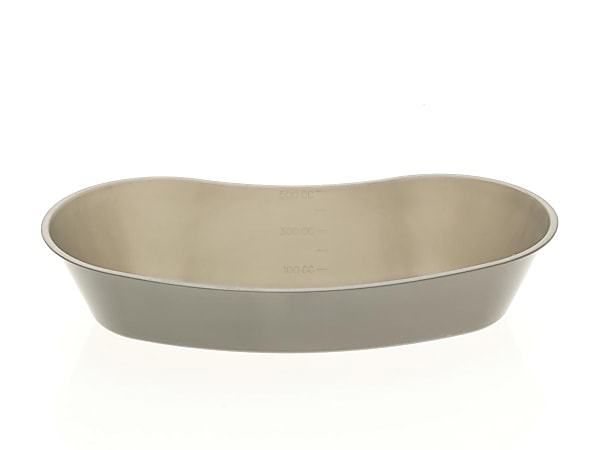 Medline Plastic Emesis Basins, 500 mL, Graphite, Case Of 250