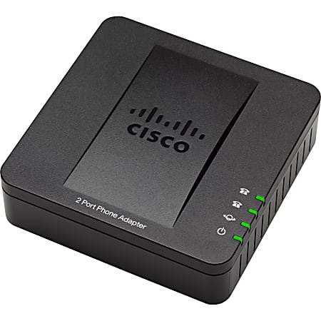 Cisco SPA112 2 Port Phone Adapter - 1 x RJ-45 - 2 x FXS - Fast Ethernet - Desktop, Wall Mountable