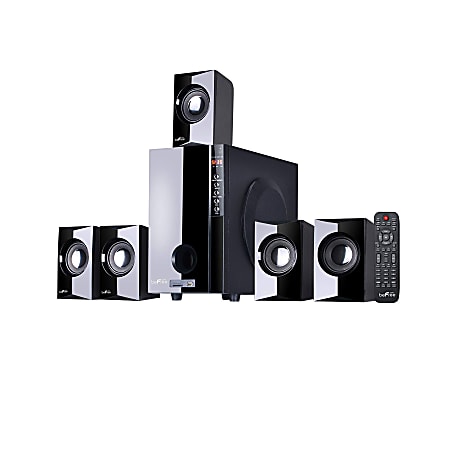 BeFree Sound BFS-430 5.1-Channel Bluetooth® Surround Sound Speaker System, 18"H x 22"W x 12-1/2"D, Black, 99595497M