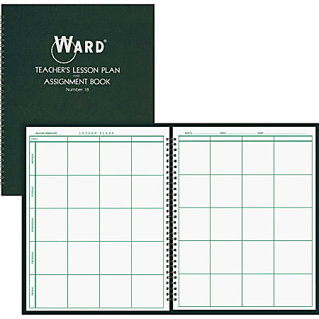 Ward Hubbard Comprehensive Teacher's 8-Period Lesson Plan Book