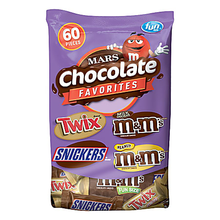 Mars Chocolate Favorites 33.9 Oz Bag Of 60 - Office Depot