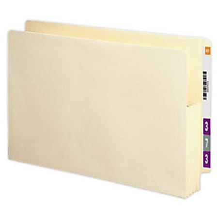 Smead® Recycled End-Tab File Pockets, Legal Size, 3 1/2" Expansion, Manila, Box Of 25