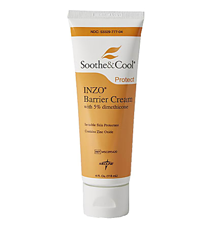 Soothe & Cool® INZO® Zinc Oxide Barrier Cream, 4 Oz, Case Of 12