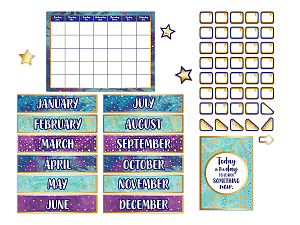 Carson-Dellosa Galaxy Calendar Bulletin Board Set