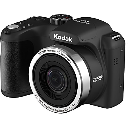 Kodak PIXPRO AZ252 16.2 Megapixel Compact Camera - Black - 1/2.3" Sensor - Autofocus - 3"LCD - 25x Optical Zoom - 4x Digital Zoom - Optical (IS) - 4608 x 3456 Image - 1280 x 720 Video - HD Movie Mode