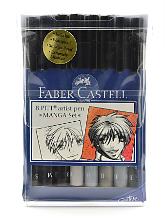genio años Solo haz Faber Castell Manga Pens Assorted Colors Pack Of 8 - Office Depot