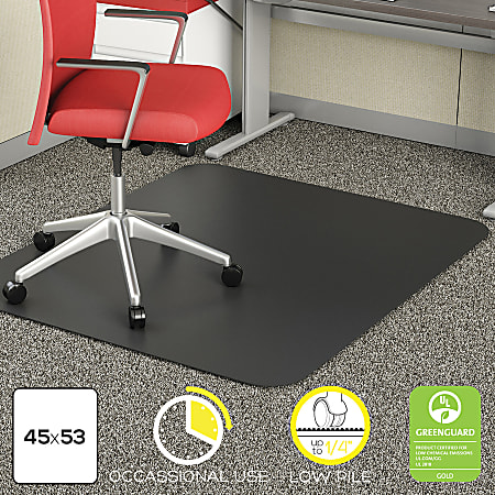 ES Robbins Sit or Stand Mat for Carpet or Hard Floors 45 x 53 Clear/Black