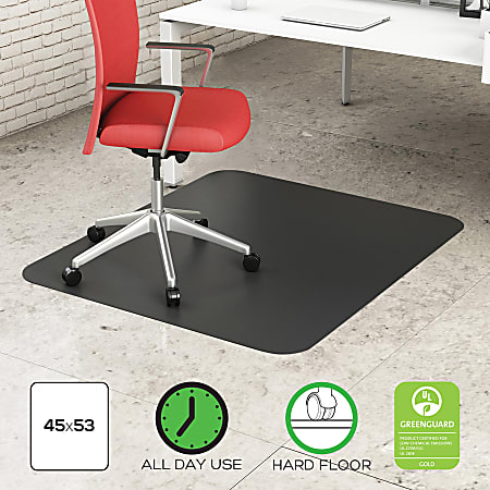 Deflecto Ergonomic Sit Stand Chair Mat For All Pile and Hard Floors 36 W x  48 D Black - Office Depot