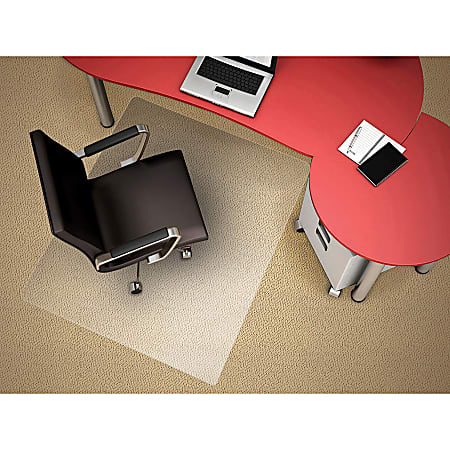 Deflecto Polycarbonate Chair Mat For Pile Carpets, 45"W x 53"D, Clear