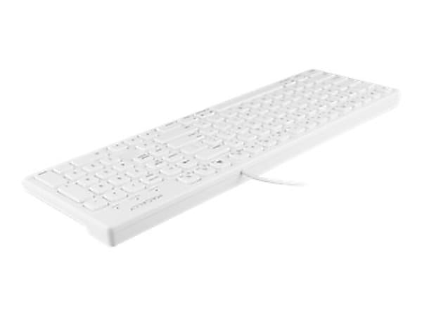 Macally 103 Key USB Keyboard with Short-Cut Keys, Full-Size, White