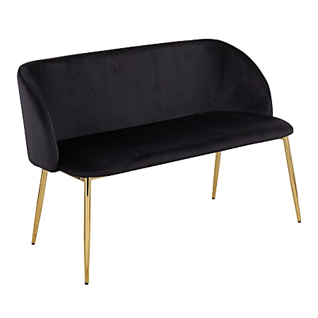 LumiSource Fran Bench, Gold/Black