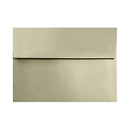 LUX Invitation Envelopes, #4 Bar (A1), Gummed Seal, Silversand, Pack Of 50