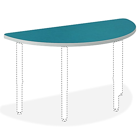 HON® Build Half-Round Table Top, 1 3/16"H x 60"W x 30"D, Blue Agave