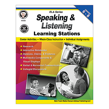 Mark Twain Media Speaking And Listening Learning Stations,