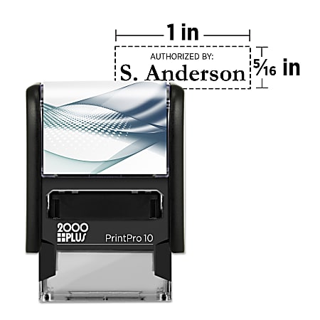 Custom 2000Plus PrintPro 10P Self-Inking Stamp, 5/16" x 1", Rectangle