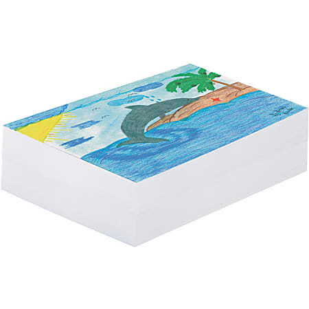 Pacon® Plain White Newsprint Paper, 9" x 12", Pack Of 500 Sheets