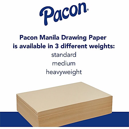 Pacon Art Street Drawing Paper, Manila, Standard Weight, 12 In x 18 In, 50  Sheets Per Pack, 3 Packs at