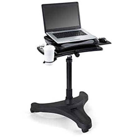 Realspace Mobile Laptop Cart, 27-37"H x 24 3/4"W x 32-42"D, Black