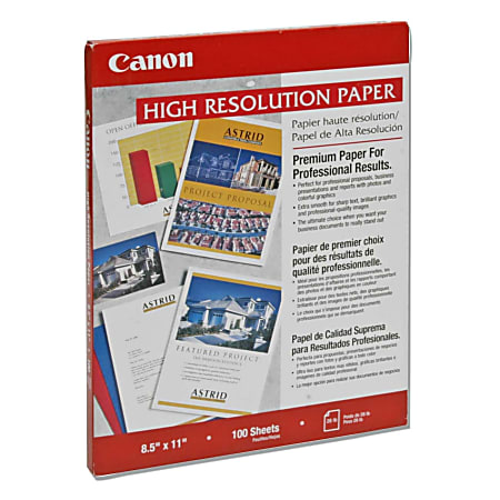 Canon Inkjet High Resolution Paper - White - Letter - 8 1/2" x 11" - 100 Sheet
