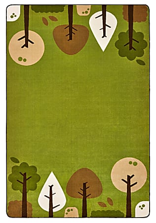 Carpets For Kids® KIDSoft™ Tranquil Trees Decorative Rug, 4' x 6', Green