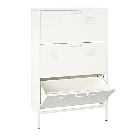 Ameriwood Home SystemBuild Kendall Storage Cabinet 2 Drawers 3 Shelves  White - Office Depot